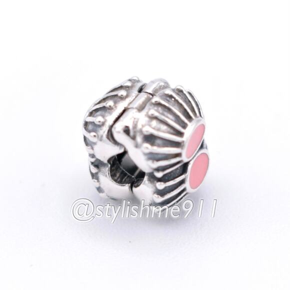 Rare Authentic PANDORA Pink Enamel Clip - 790578EN24 - Picture 14 of 15